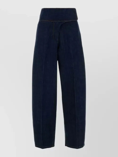 Ami Paris - high waist denim trousers contrast stitching