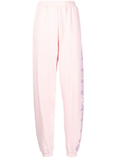 Side logo-print track pants - Pink