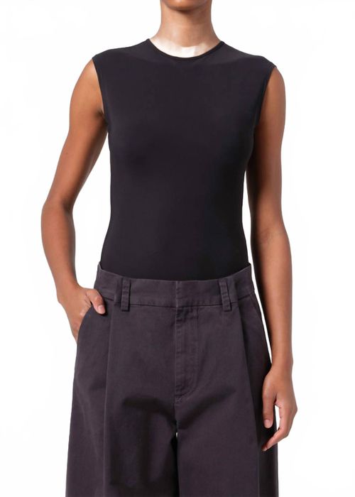 Aura Sleeveless Bodysuit In Black