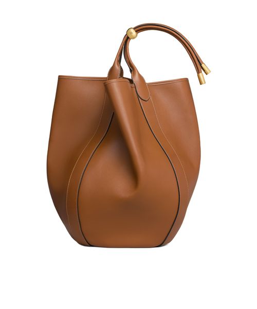 LARGE DROP BUCKET BAG IN SUPPLE SMOOTH CALFSKIN