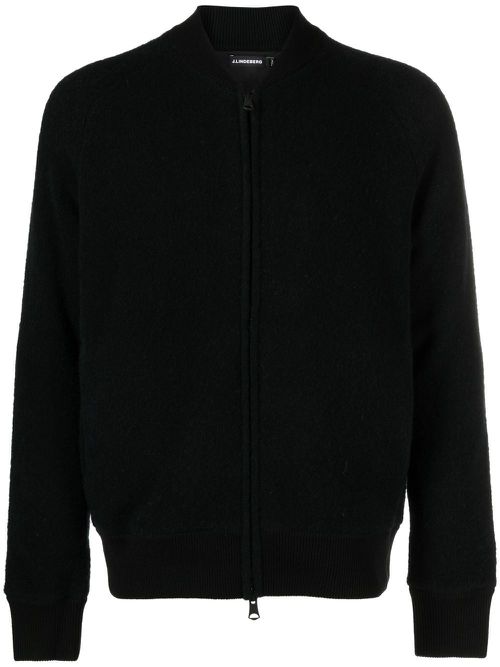 Mario front-zip fastening jumper - Black