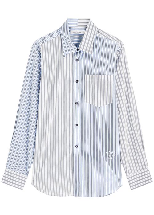 Majesty Striped Cotton-poplin Shirt - Light Blue - 46 (IT46 / S)