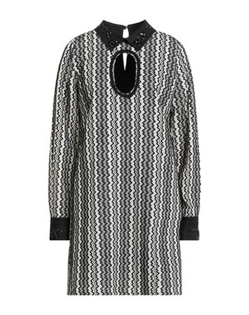 Woman Mini dress Black Size L Cotton, Polyester