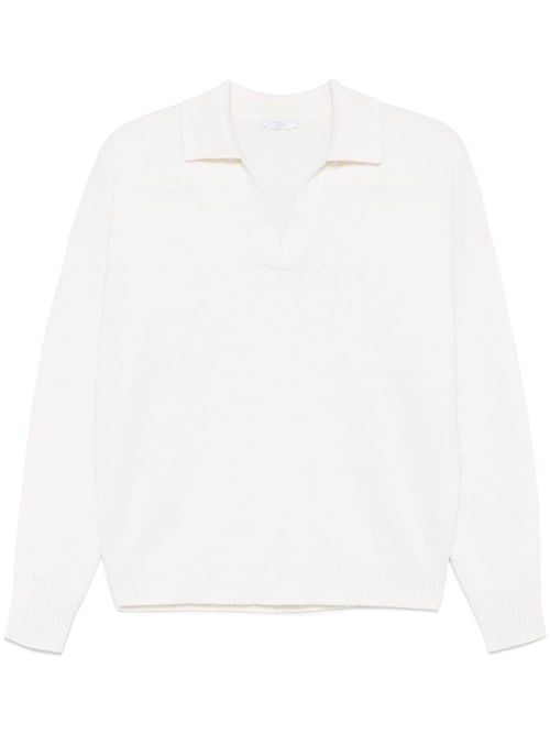 Long-sleeve polo top - Neutrals