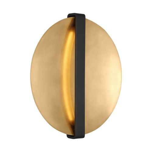 Cymbal 1-Light LED Wall Sconce in Dark Bronze with Natural Bra