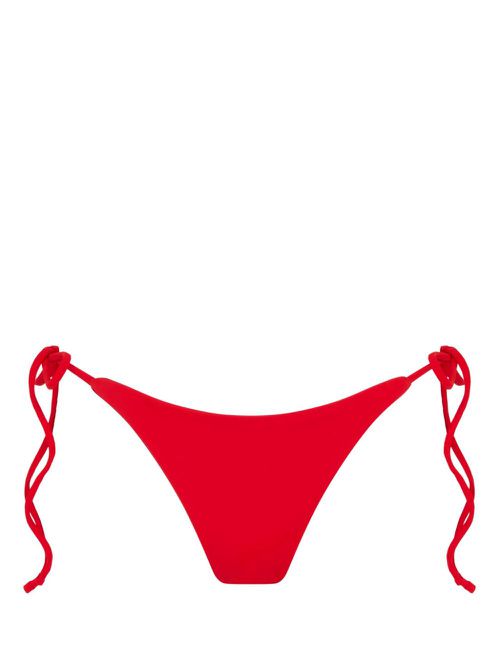 Side tie-fastening bikini bottoms - Red
