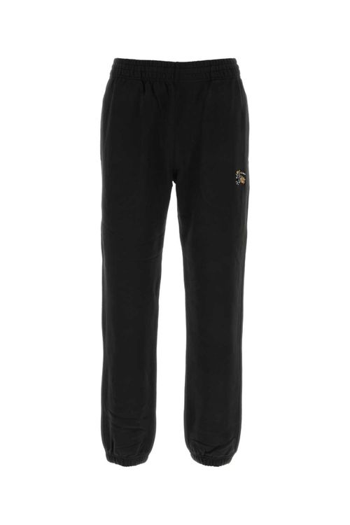 Black Cotton Joggers Exterior: Pantaloni - Men