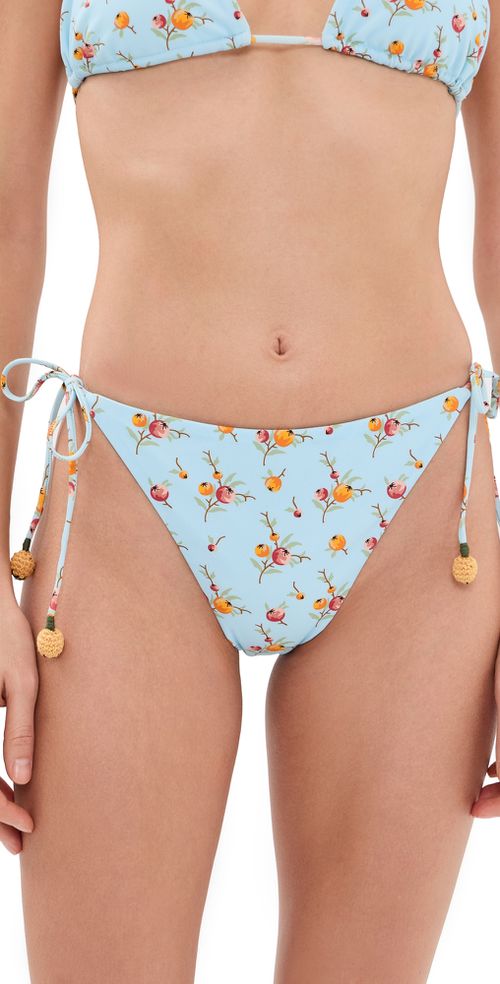 Freya Embroidered Tied Bikini Bottoms Multi
