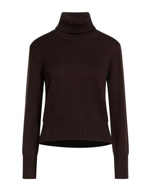 Woman Turtleneck Dark brown Size 6 Merino Wool