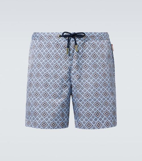 Bulldog Drawcord printed swim trunks