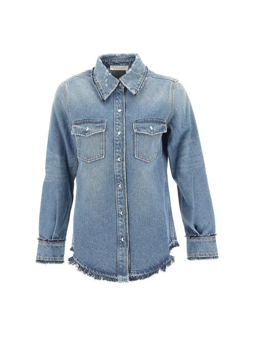 Frayed Edge Denim Shirt
