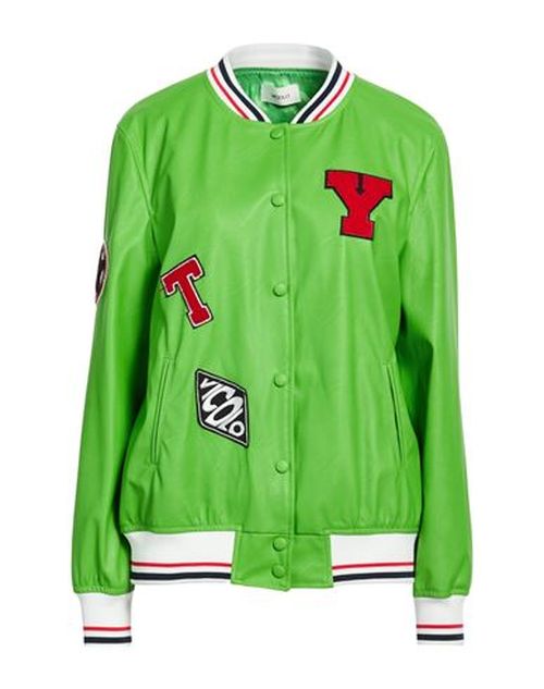 Woman Jacket Green Size S Polyurethane, Viscose