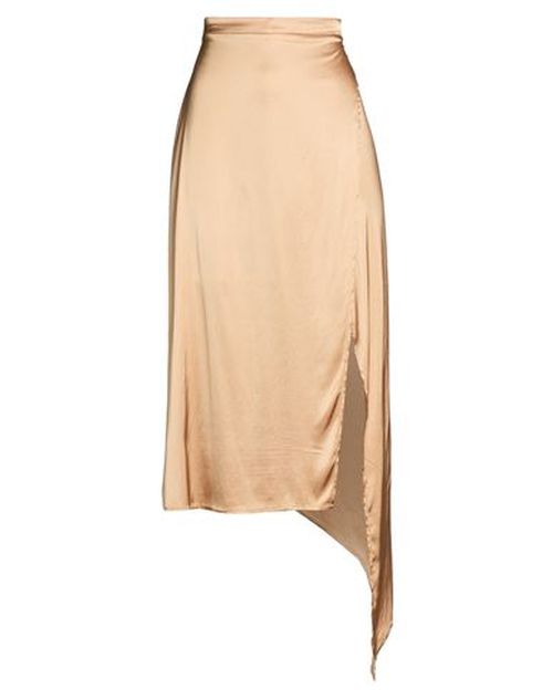 Woman Maxi skirt Camel Size 10 Viscose, Nylon, Elastane