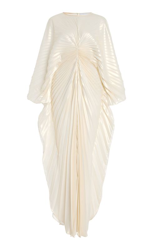 Fractal Pleated Chiffon Maxi Dress - Moda Operandi