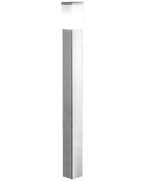 Calgary 1 Light Outdoor Post Light With Stainless Steel Finish & Opal Frosted Glass Shade