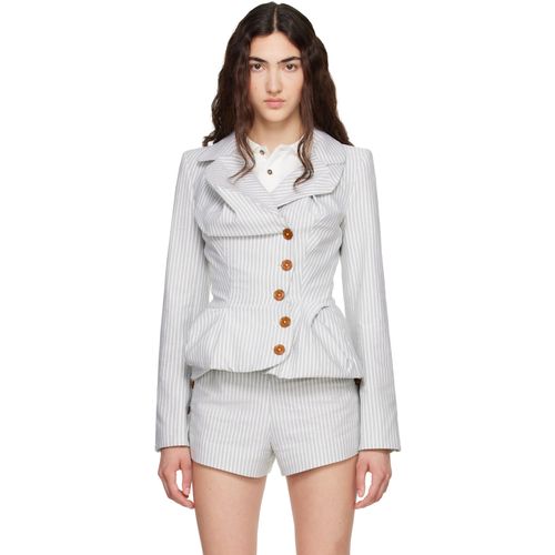 Gray Drunken Tailored Blazer