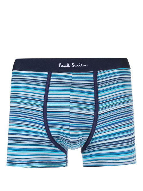 Stripe-print organic-cotton boxers - Red