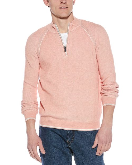 English Rib 1/4-Zip Mock Neck Sweater
