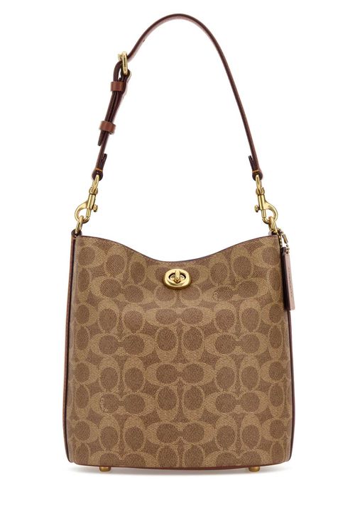 Printed Canvas Willow Bucket Bag