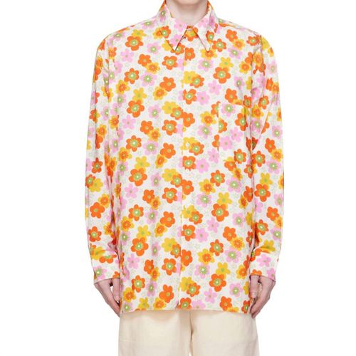 Overlap Big Shirt In Floral Print