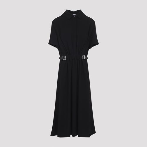 Belted Buckle Midi Dress