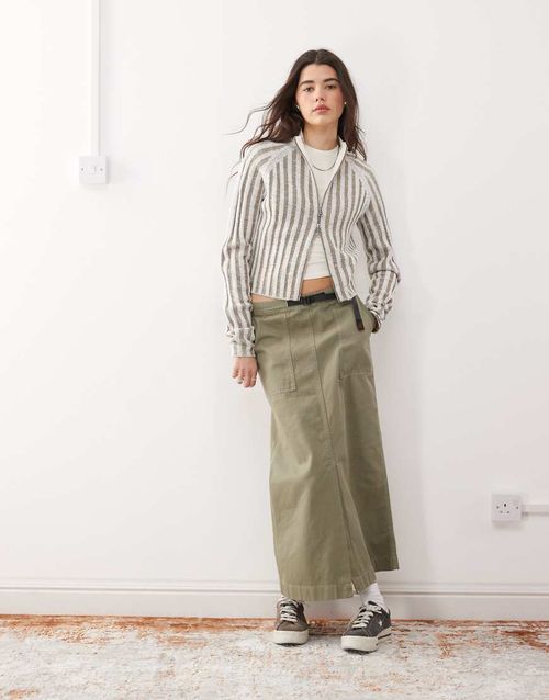 Baker midi skirt in herb pigment-Neutral