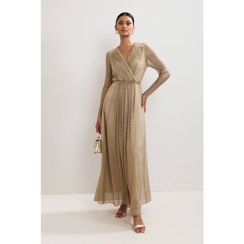 Phase Eight Women's Masie Metallic Jersey Maxi Dress in Metallic Gold