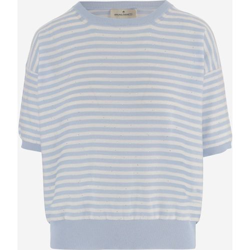 Pull en coton rayé Bruno Manetti