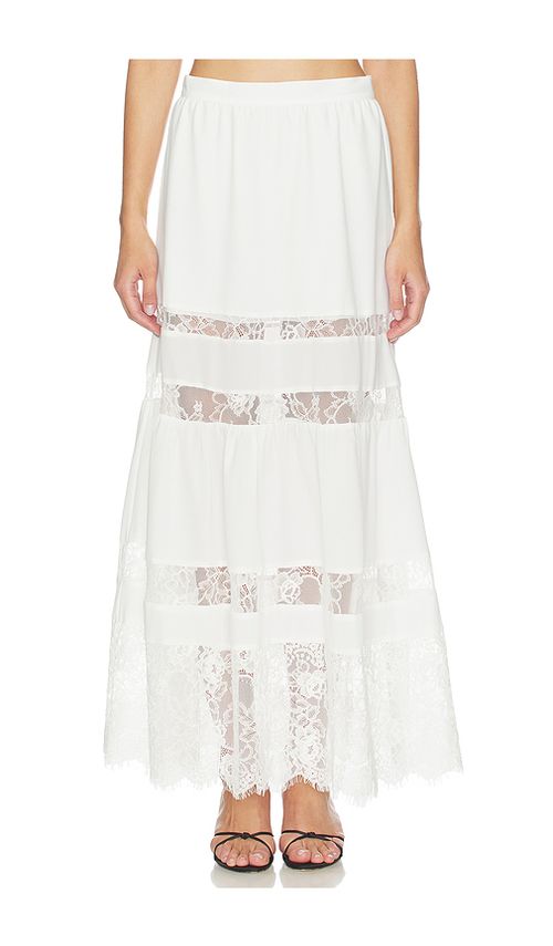 Fleur du mal Adeline Maxi Skirt in White. L. Also in