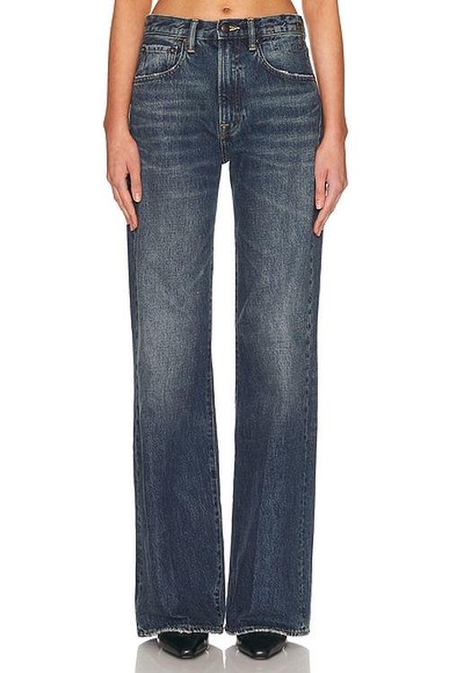 R13 Charlotte Flare Leg in Renegade Blue - Blue. 25 also , 26