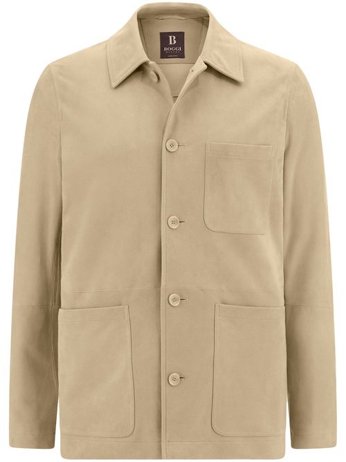 Suede shirt jacket - Neutrals