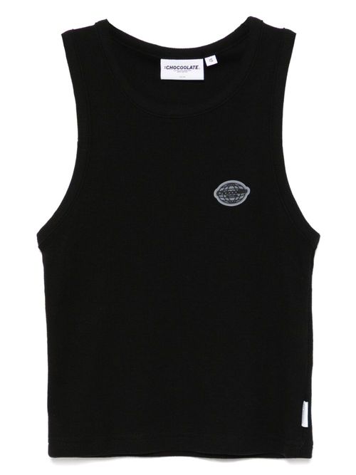 Ribbed tank top - Black