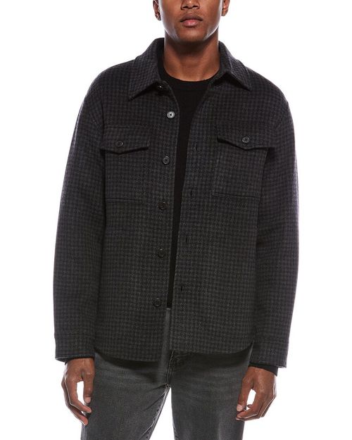 Wool & Cashmere-Blend Shirt Jacket