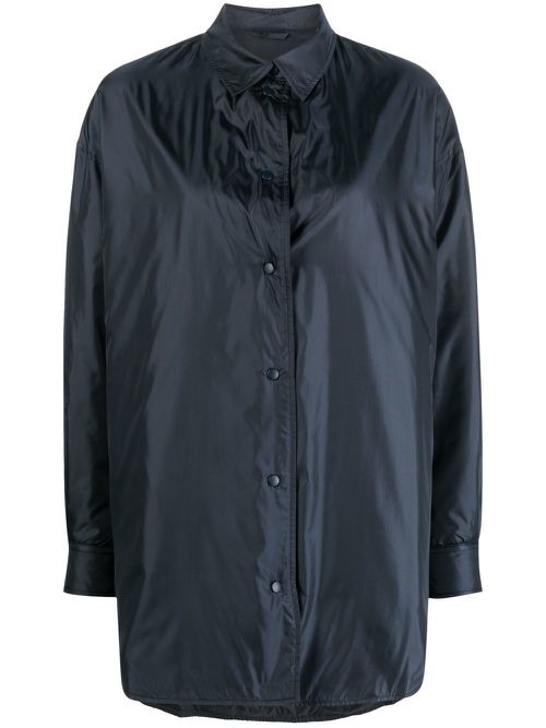 Button-down shine shirt - Blue