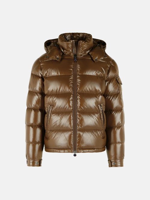 'Maya' Brown Polyamide Down Jacket