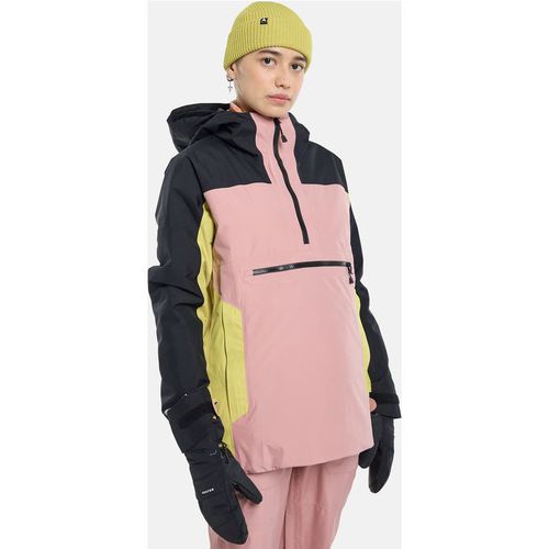 Burton Women's Pillowline GORE-TEX 2L Anorak Jacket, True Black / Powder Blush / Sulfur, S
