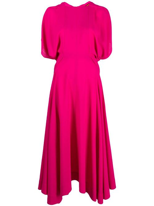Draped mid-length dress - Pink