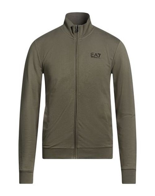 Man Sweatshirt Sage green Size XL Cotton, Elastane