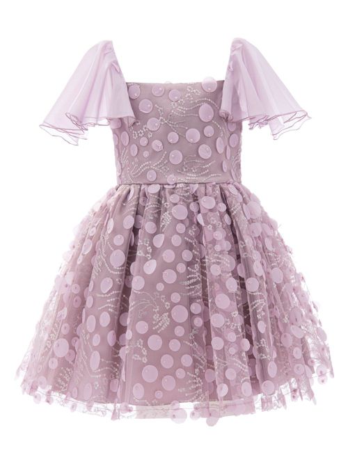 Jolene appliqué dress - Purple