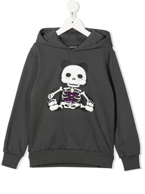 X-Ray print hoodie - Grey