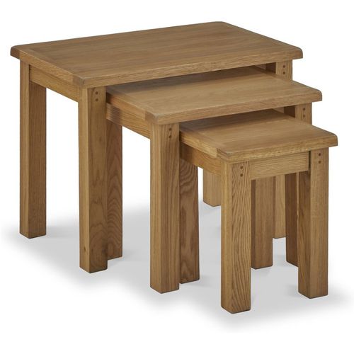 Broadway Oak Rustic Nest Tables | Fully Assembled | Roseland