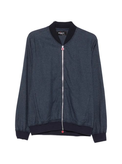 Zip-Up Bomber Jacket — Navy Blue