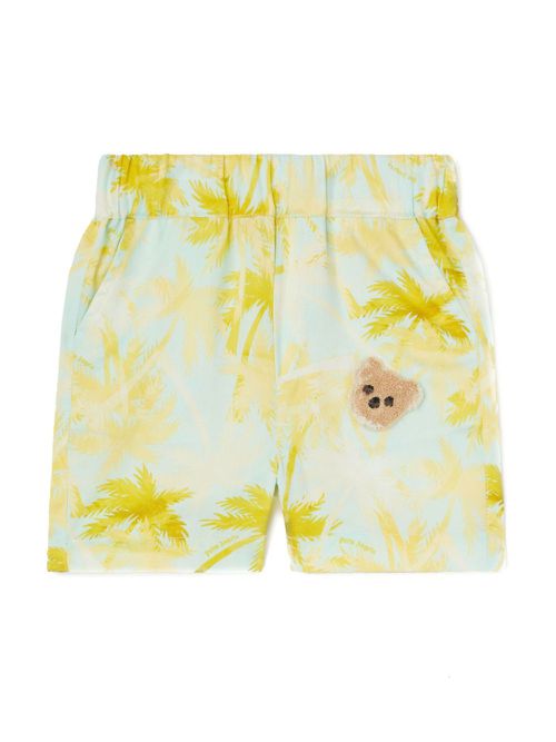Palm tree-print shorts - Yellow