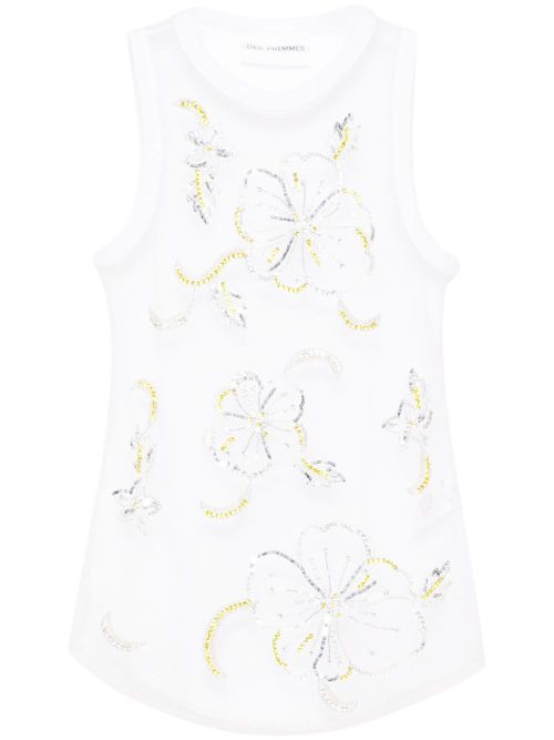 Hibiscus tank top - White