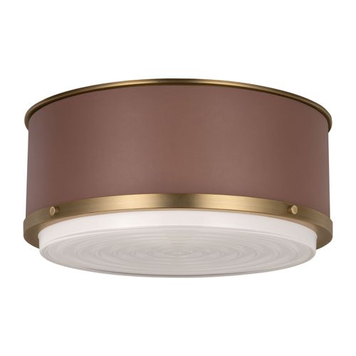 Time Worn Brass Flush Mount from the Marlowe Collection