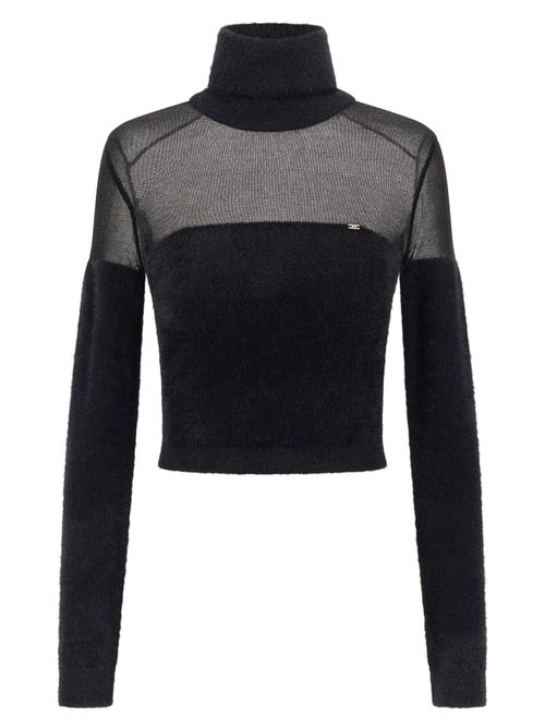 Brushed Insert Turtleneck Sweater