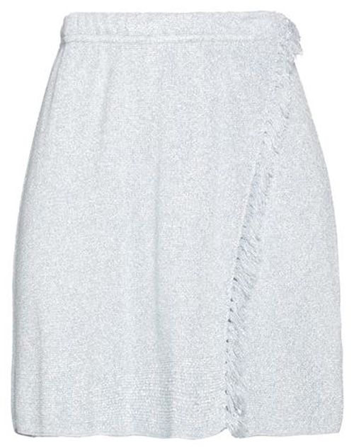 Woman Mini skirt Sky blue Size 4 Viscose, Metallic fiber, Nylon