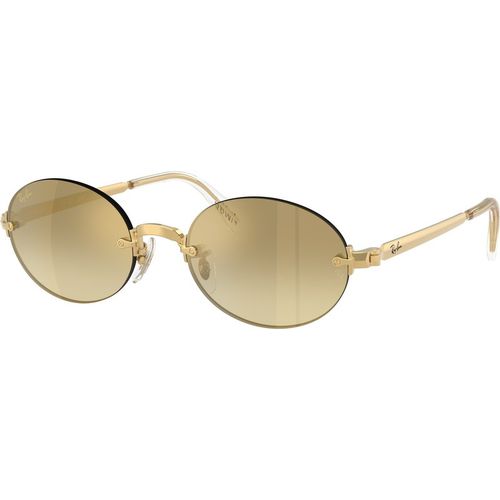 Ray - Ban Unisex Ray - Ban A$AP Rocky RB3929 001/7I Gafas de sol Metal Oro Marrón Redonda Normal Matizado