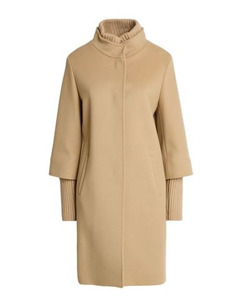 Woman Coat Sand Size 2 Virgin Wool