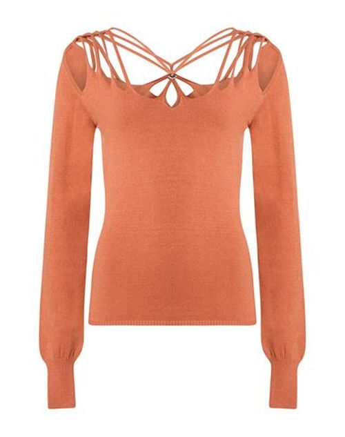 Woman Sweater Orange Size 8 Viscose, Polyester
